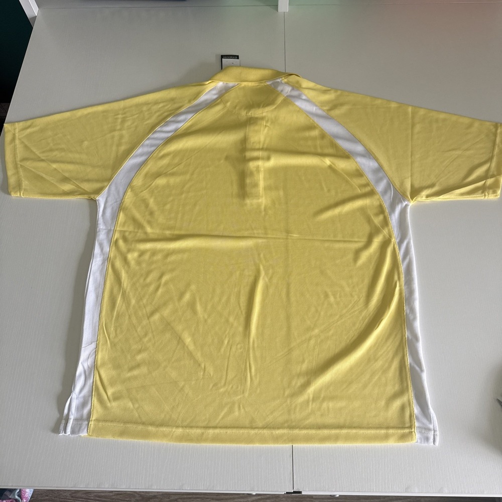 NWT Byron Nelson Eleven Straight Yellow M Men's Polo Shirt Short Sleeve Collared - Picture 5 of 5